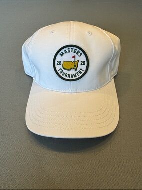 2026 Masters White Hat with Yellow & Green Logo